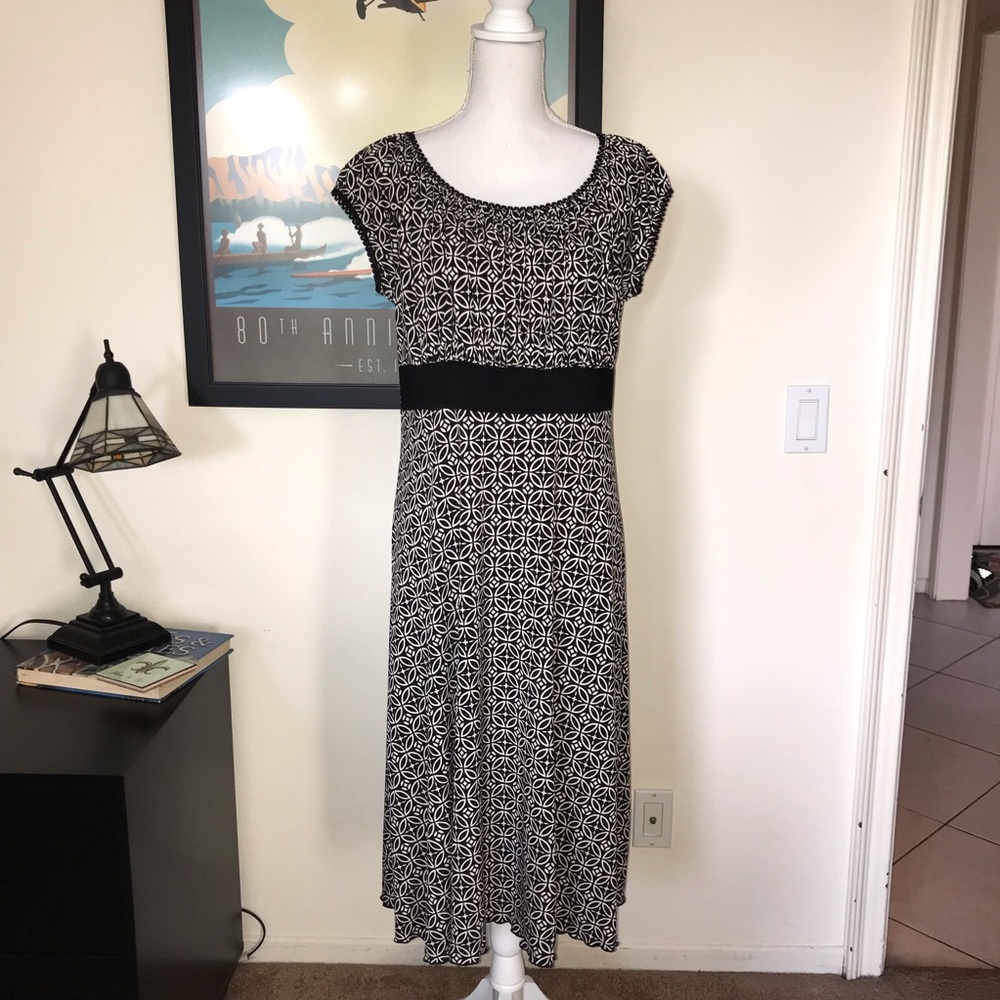 Lane Bryant Black and White Patterned Maxi